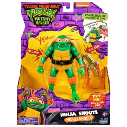 Tortugas Ninja Mutant Mayhem Ninja shouts Michelangelo